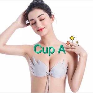 Hand Shape Push Up Strapless Bra A Gray